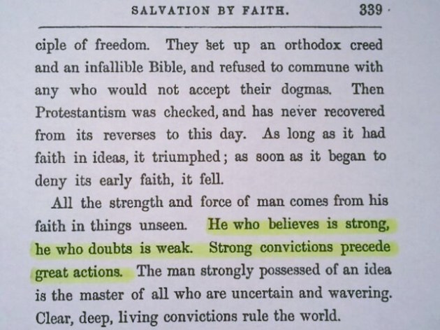 The Correct Quote Found in Chapter XV of Common-Sense in Religion by James Freeman Clarke