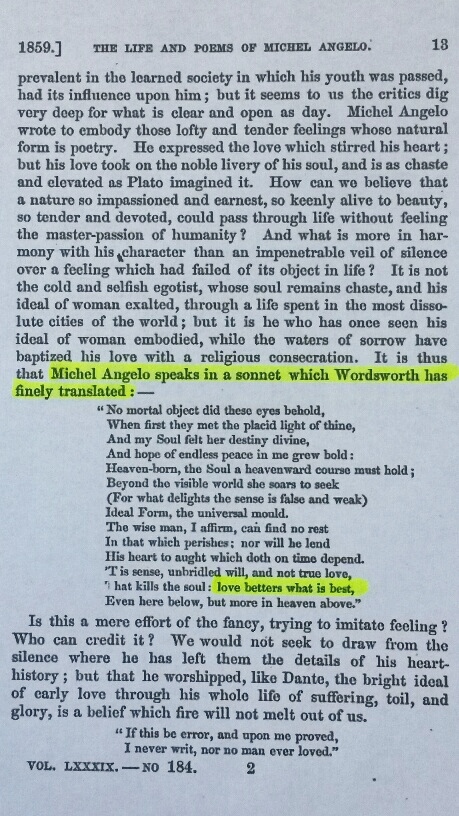 Excerpt from North American Review Article Stating Wordsworth Did the Translation