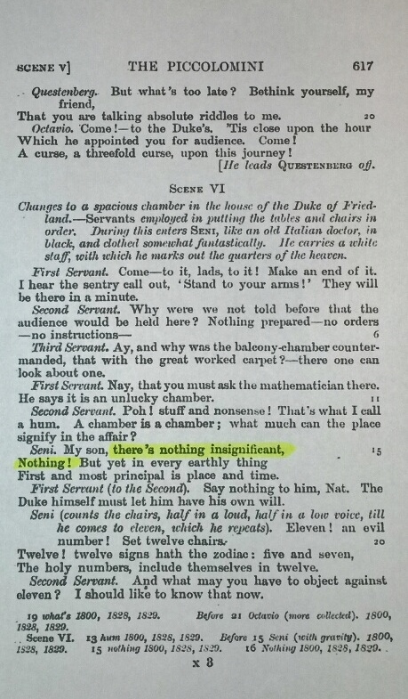 The Quote Found in the Play The Piccolomini by Friedrich Schiller Translated by Samuel Taylor Coleridge