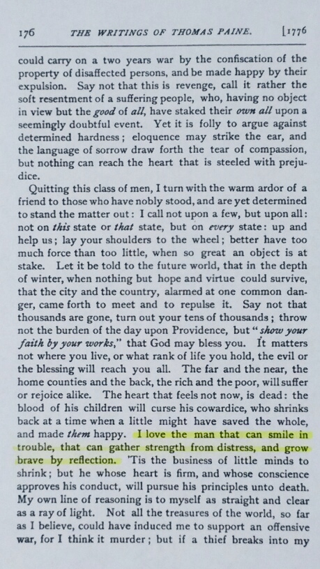 The Quote Found in 'Common Sense Together with The American Crisis' (G. P. Putnam’s Sons, 1912)