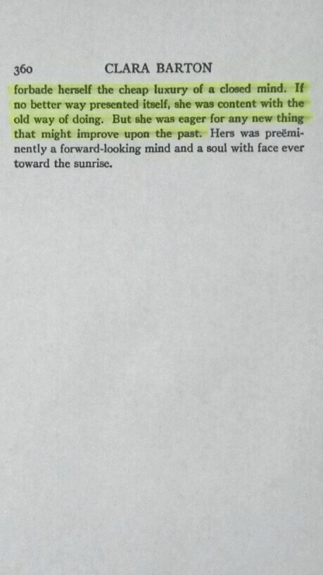 The Last Part of the Correct Quote Found in 'The Life of Clara Barton' volume II, chapter XVIII by William Eleazar Barton