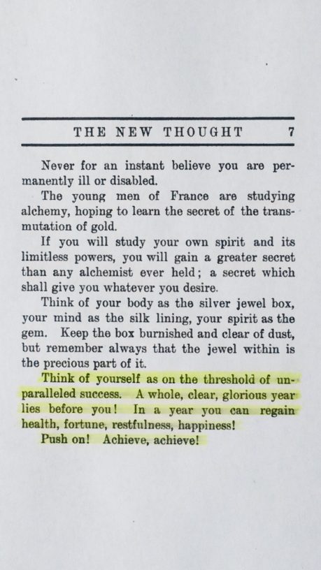 The Quote Found in 'The Heart of the New Thought'